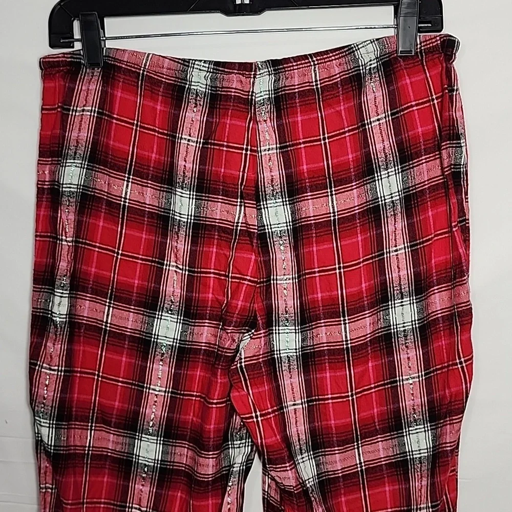 Victoria’s Secret pajama pants Size S‎ Womens red pink sparkle plaid